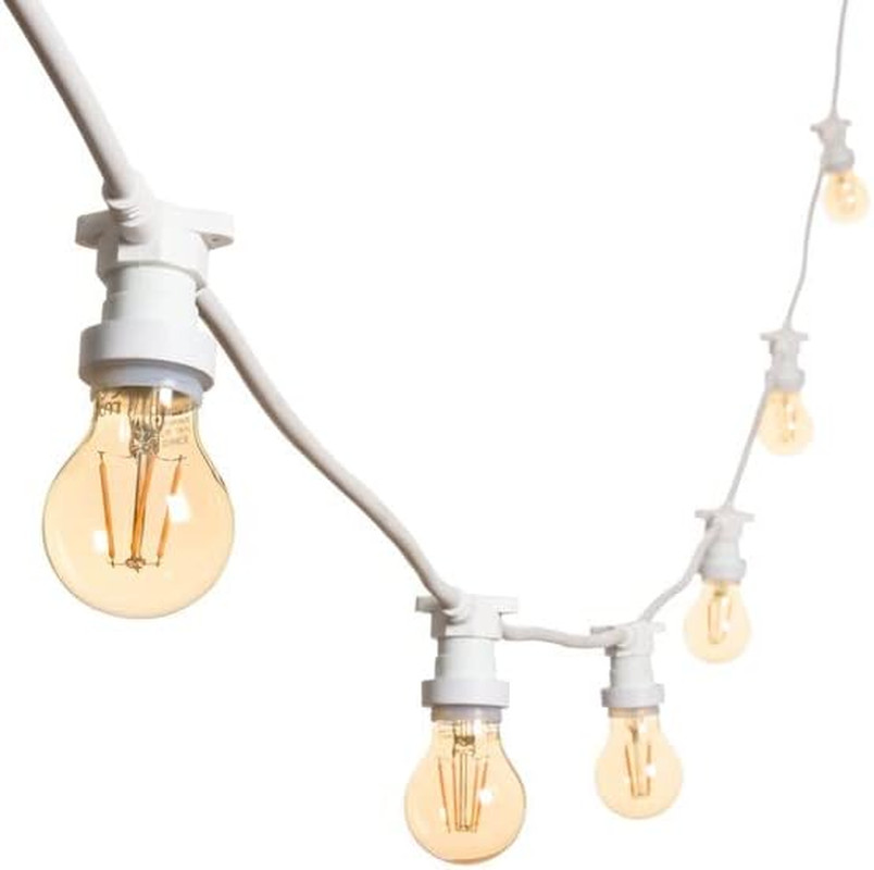 5M Catena Luminosa Esterno E27 Catenaria 10 Portalampade Da 5 Metri, 10 Lampadin