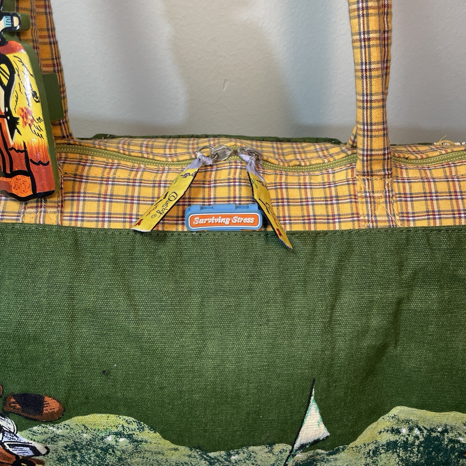 Anne Ormsby Large Double Handle Overnight Canvas … - image 7