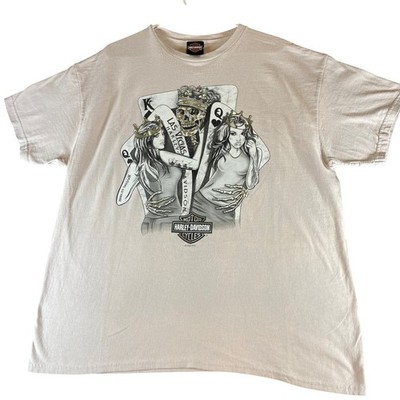 Harley Davidson Las Vegas Skeleton King Queen Graphic T Shirt Men XL