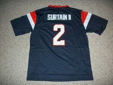 Unsigned PAT SURTAIN II Custom Denver Sewn Football Jersey Sizes S-3XL Bl/Orange