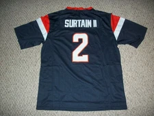 Unsigned PAT SURTAIN II Custom Denver Sewn Football Jersey Sizes S-3XL Bl/Orange