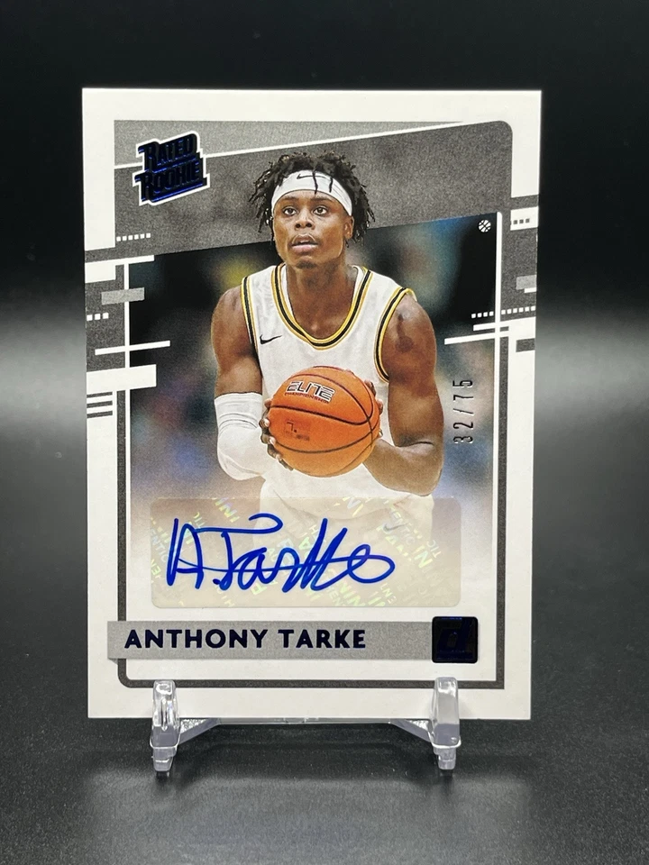 2021 Chronicles Draft Picks - Donruss Rated Rookie BlUE Auto Anthony Tarke /75 - Image 3 of 3