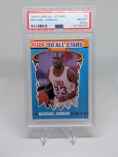 1990 Fleer All-Stars Michael Jordan #5 Of 12 PSA 8(OC)