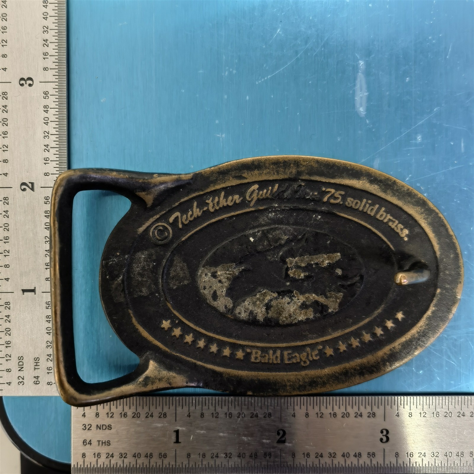 Brass Tech Ether Guild Eagle Star Western Vtg Bel… - image 6