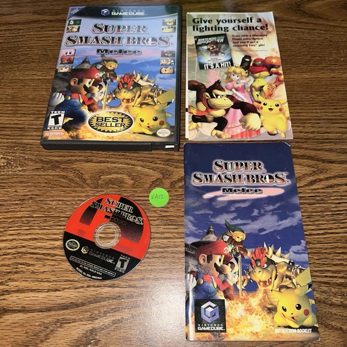 Super Smash Bros Melee Player's Choice (Nintendo GameCube Complete CIB 8A12
