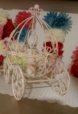 Cinderella Carriage Coach Night Light Pink Lamp