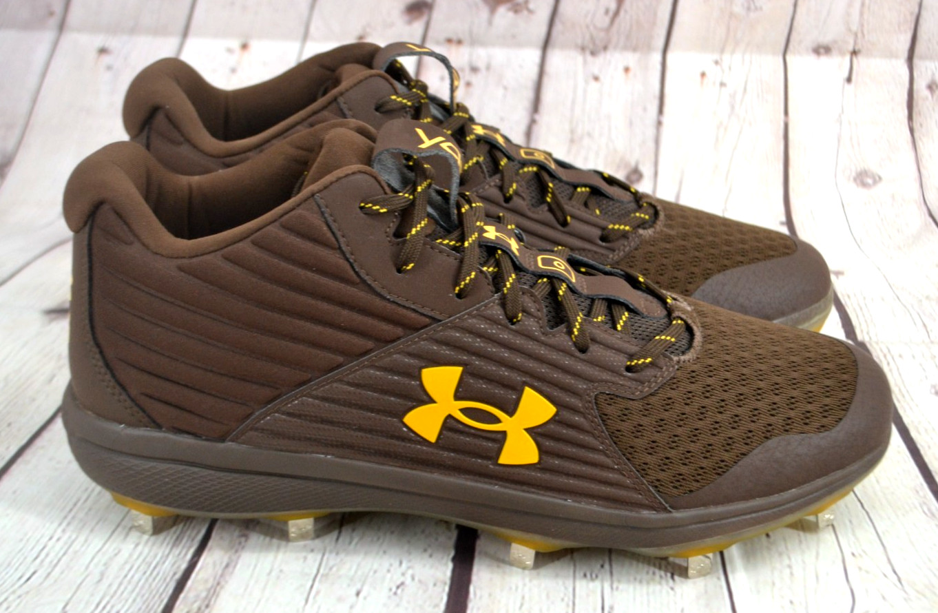 UNDER ARMOUR Men's Yard Metal Spike Baseball Cleats SIZE 15 Brown NWOB thumbnail 4