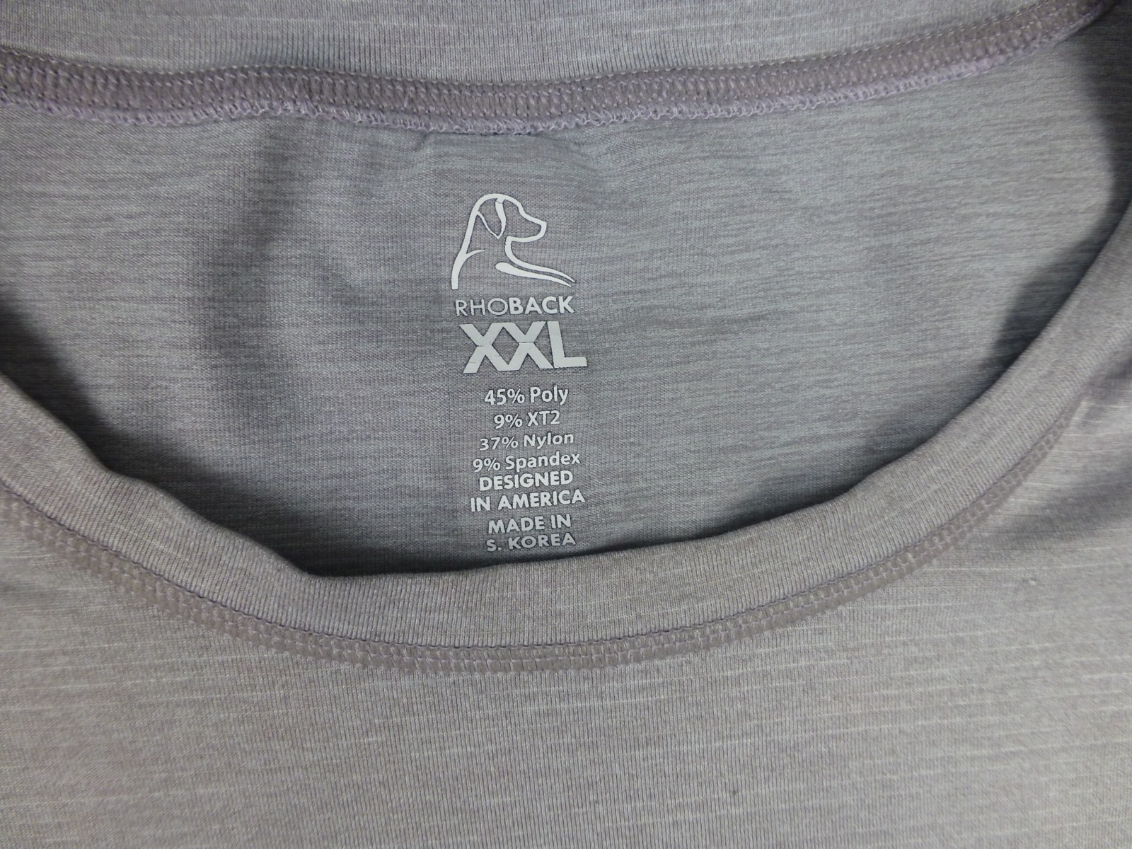 Rhoback Shirt Blitz Tech Tee Solid Light Heather … - image 4