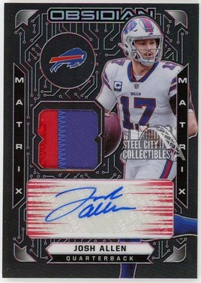 Josh Allen 2021 Panini Obsidian Matrix Patch Autograph Card #MMA-JA 1/5