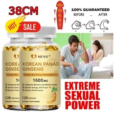 Korean Red Panax Ginseng 1600mg 2 x 120Capsules - Extra Strength Highest Potency