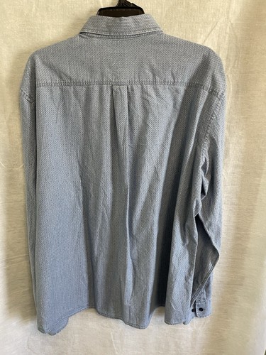 Camisa Johnnie-O Hancock Para Hombre Nueva Con Etiquetas Wake (Azul) Botón Frontal Manga Larga Talla XL - Imagen 6 de 8