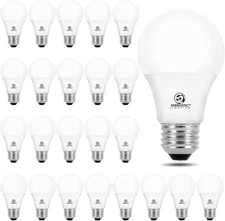 24 Pack LED Light Bulbs 60W Equivalent, Warm White 3000K, E26 Base, 760Lm