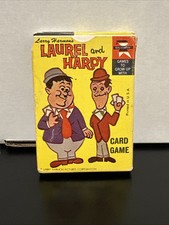VINTAGE 1972 DECK PLAYING CARDS w ORIG BOX LAUREL HARDY CARD GAME LARRY HARMON