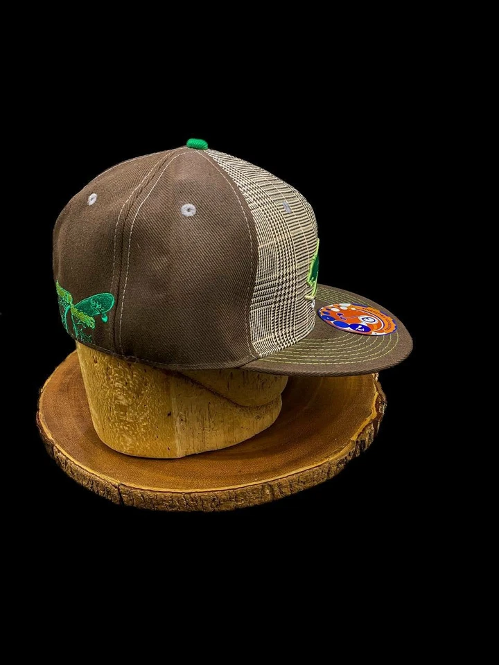 Gorra ajustada GrassRoots California Proper Thought talla 7 marrón y a cuadros nueva sin etiquetas Foto 3 de 4