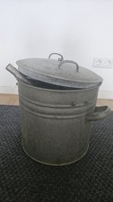Waschkessel mit Waschkreuz - Kurbel original DDR Vintage verzinkt grau