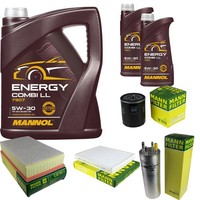 Mann Inspektionspaket 7L Mannol Energy 5W-30 FüR VW Transporter V Bus 2.0 Bitdi
