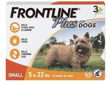 FRONTLINE Plus for 5 to 22 Pounds Dogs - 3 Doses