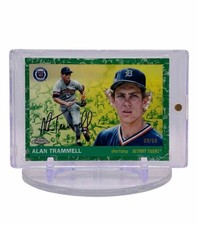 2025 Topps Chrome Platinum Alan Trammell Green Toile Refractor /99 Tigers HOF