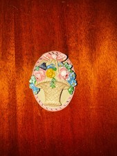 Antigua canasta de flores llamador de puerta de hierro fundido se asemeja a #13 Hubley vintage