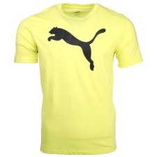 PUMA Essentials Cat Logo Crew Neck Short Sleeve T-Shirt Mens Green Casual Tops