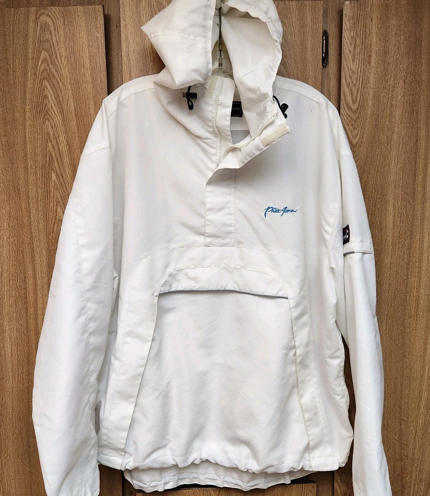Phat Farm Pullover Mens XL Hooded Windbreaker Qtr Zip Hip Hop Streetwear Og PHAT