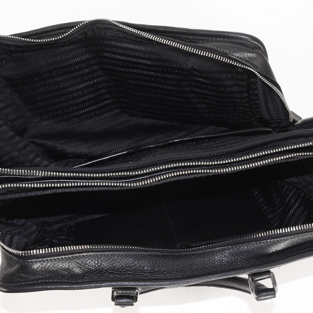 PRADA Bag | Triangle Logo Plate Vittero Dyno Leather Briefcase Black Used BEEG-0 thumbnail 5