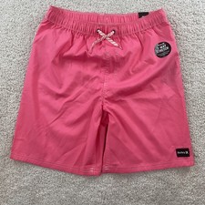 Hurley Boys Pink 2-Way Stretch Swim Trunks Board Shorts Size XL 13-15 Years NEW