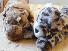 2 dekorative  Plüschtiere  v. Fa. Hermann -- guter Zustand