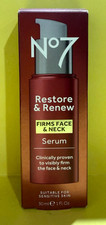 No7 Restore Renew Face Neck Serum Firming 1 fl oz no date