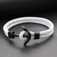 New Men Anchor Bracelet With A Grade 4mm String Handcrafted Nautical Rope Brasle