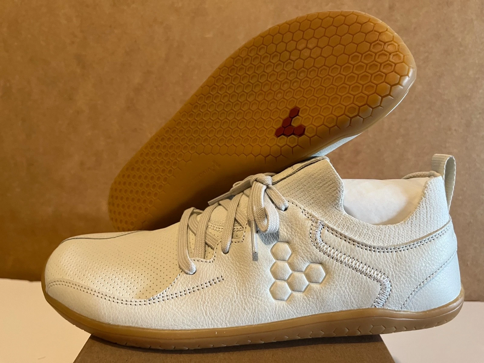 VivoBarefoot Primus Asana Leather Limestone Gum Sole Minimalist Barefoot Shoes