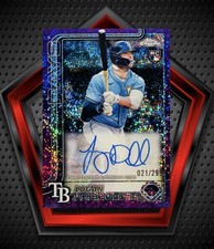 Logan Driscoll RC *21/299* Auto 2025 Topps Chrome Purple Refractor Rays MLB