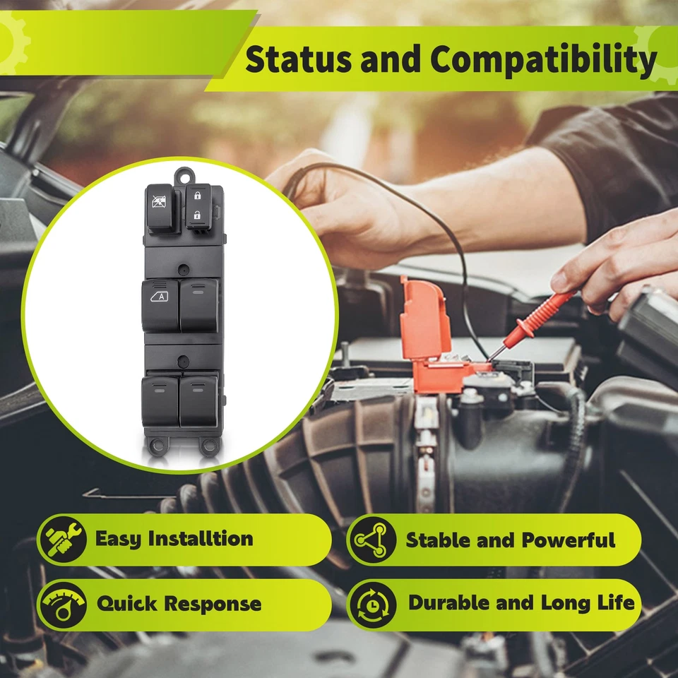 LEFT FRONT Driver POWER WINDOW MASTER CONTROL SWITCH For CREW CAB FRONTIER Truck - Image 2 of 4