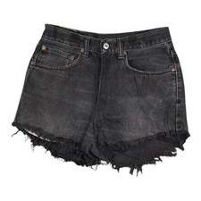 Levis Shorts Womens 27 black Denim Cut Off summer walking beach REWORK Size 27