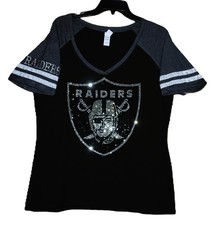 Raiders rhinestone bling shirt XS S M L XL XXL 3X 4X 5X athletic style