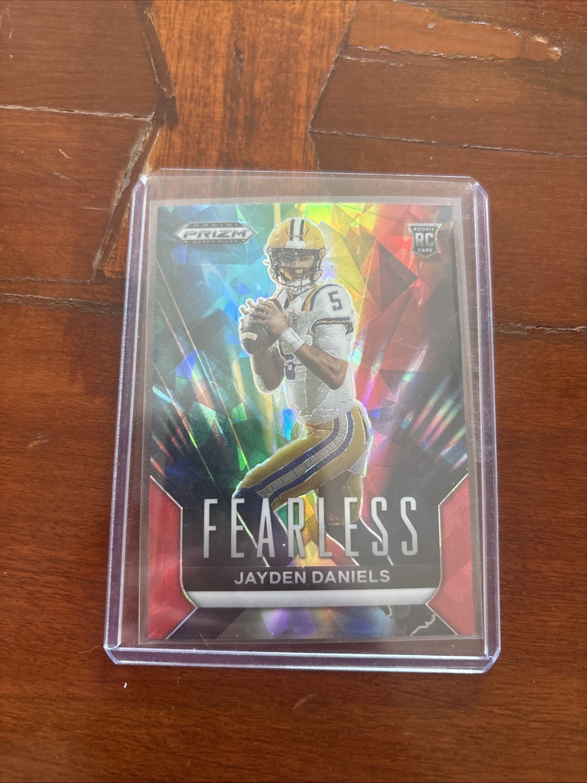 2024 Panini Prizm Draft Picks - Fearless Jayden Daniels #F-JD Red Ice Prizm (RC)