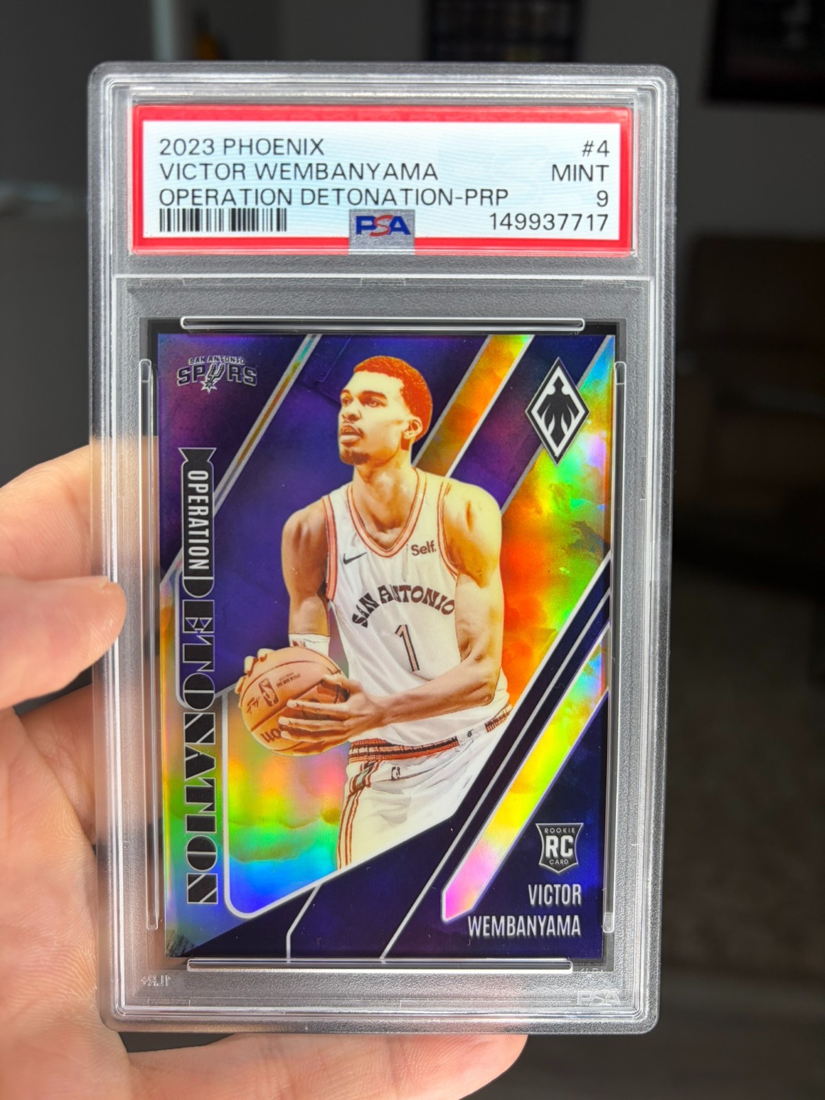 2023 Phoenix Operation Detonation Purple /75 Victor Wembanyama PSA 9 Mint