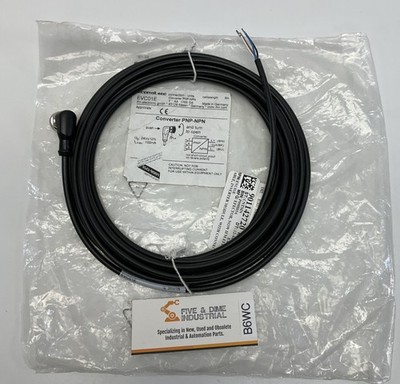 IFM Efector EVC01E M12 Female 90° Single End Cable, PNP to NPN Inverter Mod. 5M