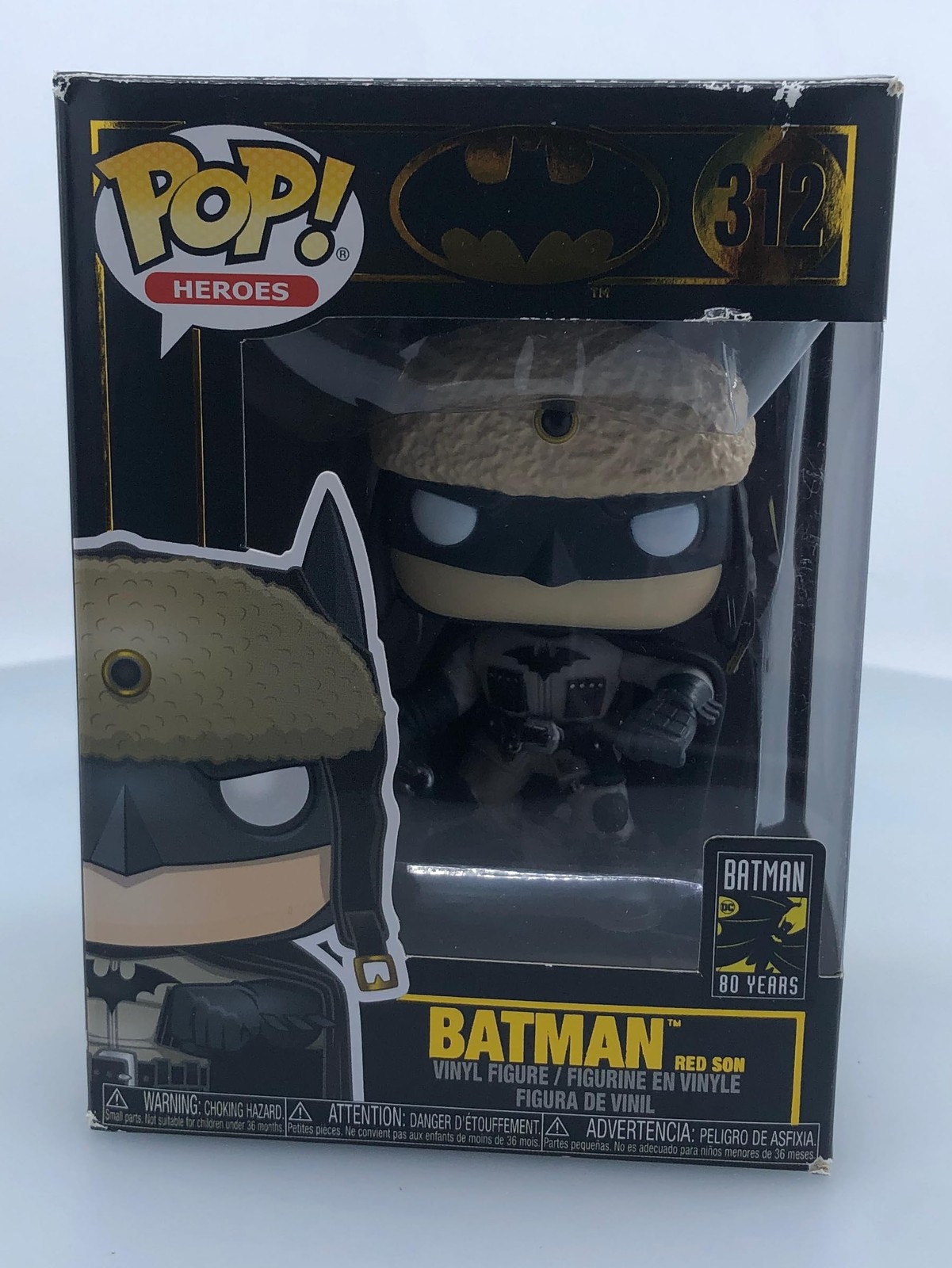 Funko Pop! Heroes Dc Comics Batman Red Son 2003 #312 Vinyl Figure Damaged