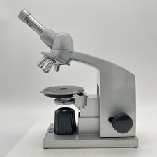 Vtg Reichert Austria Monocular Microscope No.332237 w/ 3 Objective Lens 10x40x63