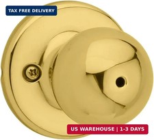 Kwikset Polo Interior Privacy Door Knob with Lock, Door Handle For Bathroom and
