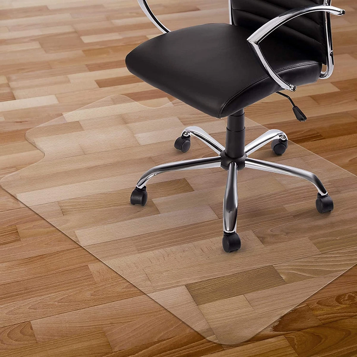 Kuyal Clear Chair Mat, Hard Floor Use, 90x120cm Transparent Office Home Floor