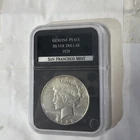 1928-S Silver Peace Dollar In Holder San Francisco Mint