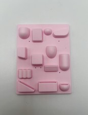 Organizzatore da parete MCM in miniatura scala 1:12, rosa, stile silo Uten, mod metà secolo