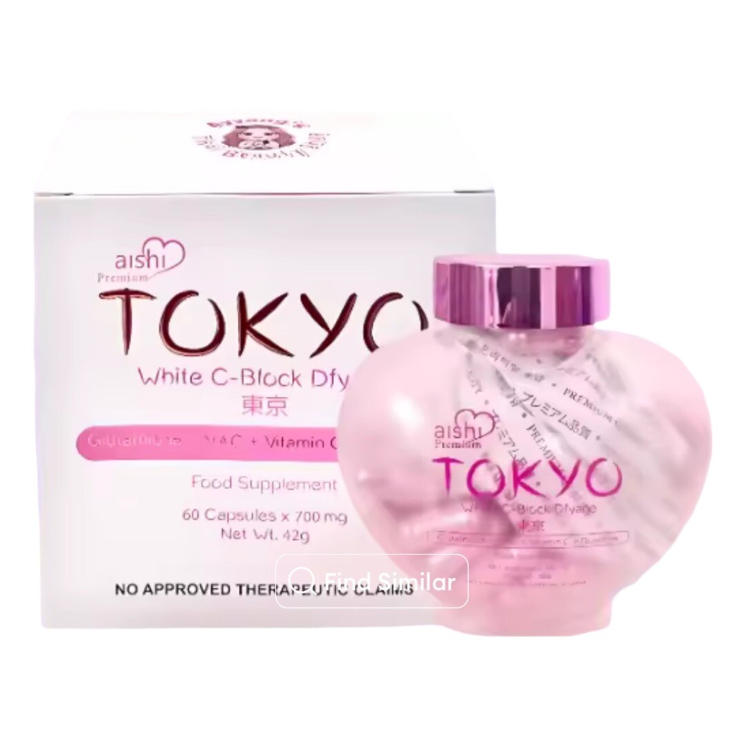 Aishi Premium Tokyo White C-Block Dfyage Glutathione, 60 Capsules