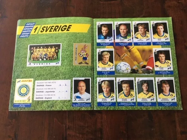 Vintage Album Sticker Euro 92 Panini Full Complete Original Yugoslavia