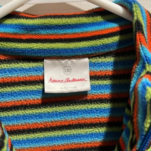 Hanna Andersson Striped Fleece 1/4 Zip Pullover Size US 8 or 130cm Unisex - Picture 6 of 12