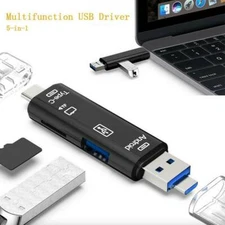1* OTG Multi-Function Card Reader Micro-USB 3.1 Type C TF Adapter for Android PC