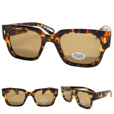 Classic Elegant Vintage 50's Retro Style SUNGLASSES Thick Square Tortoise Frame