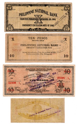 WW2 PHILIPPINES Different Provinces Counter Signed/Stamped Notes Take All LOT - Imagen 4 de 7